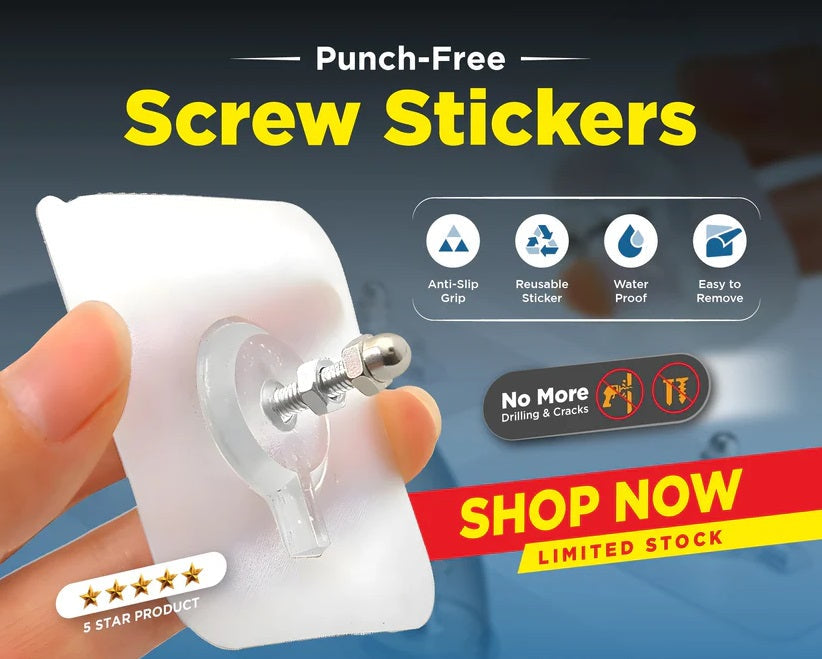 Punch-Free Screw Stickers